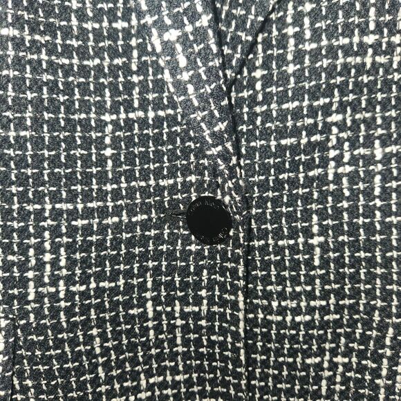 Calvin Klein Womens One-Button Vintage Blazer Jacket Size 10 Black/White - Picture 3 of 7